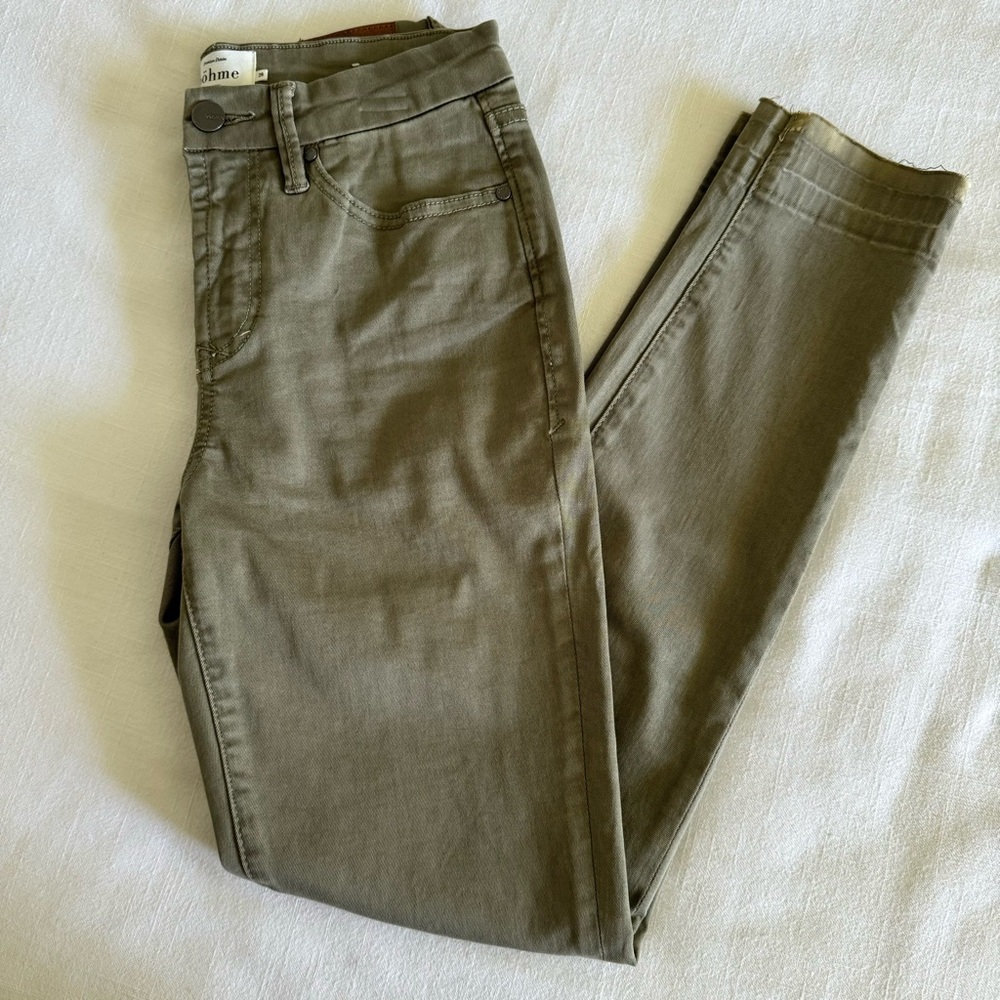 Bohme green skinny jeans